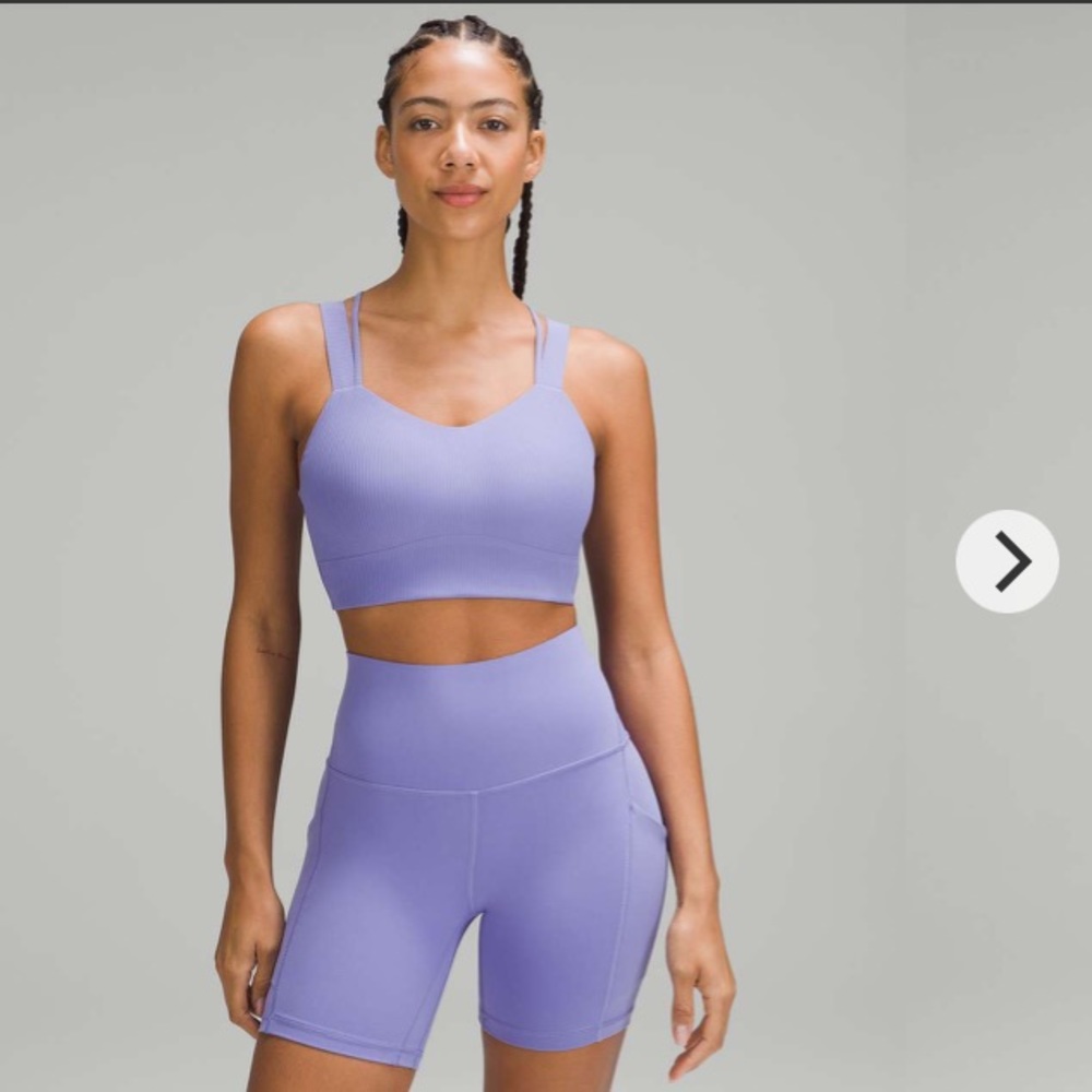 🍋 NWT Lululemon Like a Cloud Longline Ribbed Bra Light Support, D/DD Cups